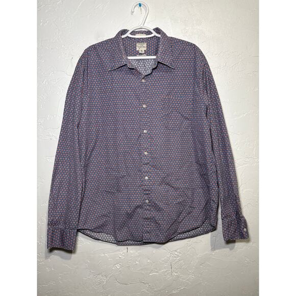 J Crew 100 2 ply yarns classic long sleeve button down shirt mens XL classic - Picture 1 of 7